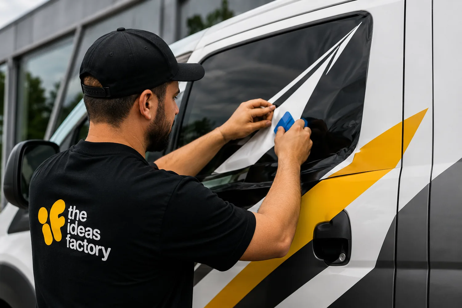 Vehicle wrap installation by The Ideas Factory